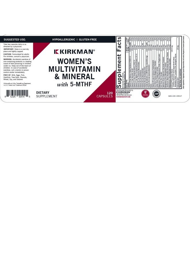 Kirkman Women's Multivitamin & Mineral with 5-MTHF - Image 3