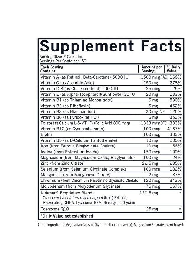 Kirkman Women's Multivitamin & Mineral with 5-MTHF - Image 2