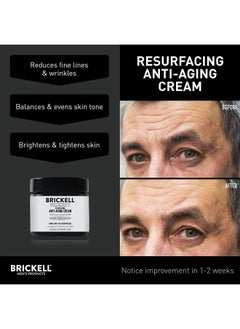 Brickell Men's Products Resurfacing Anti-Aging Face Cream For Men, Natural and Organic Face Moisturizer, Vitamin C Cream For Wrinkles, 2 Ounce, Unscented  - Image 2