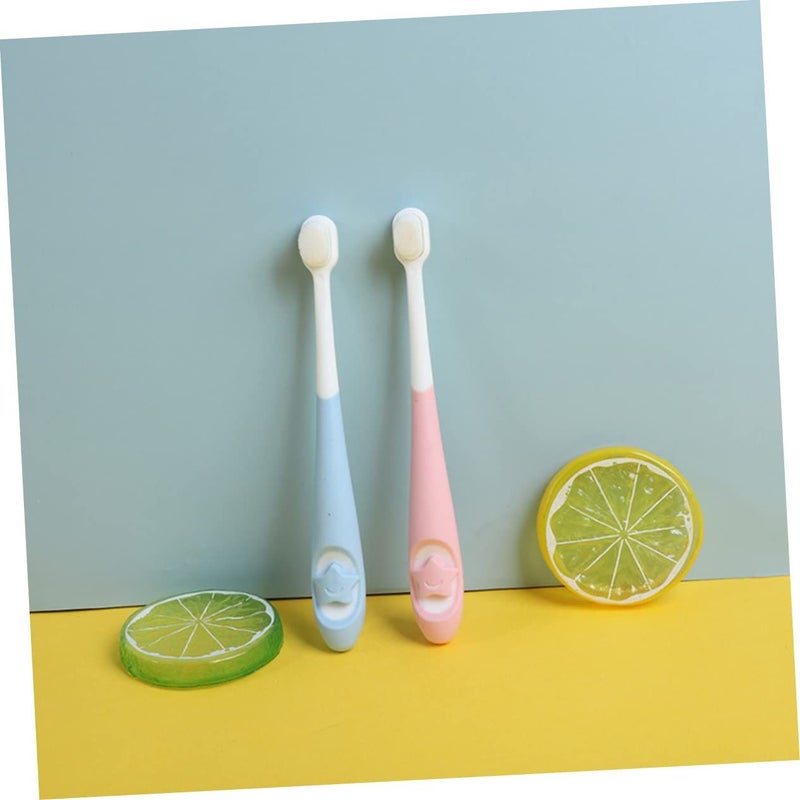 Kids Toothbrush Set 2Pcs Soft Bristle Oral Care For Ages 3-9 Sensitive Gums - Image 3