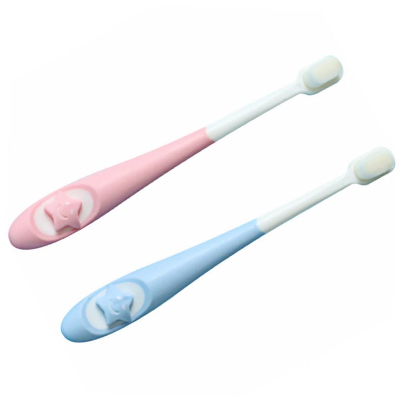 Kids Toothbrush Set 2Pcs Soft Bristle Oral Care For Ages 3-9 Sensitive Gums - Image 2