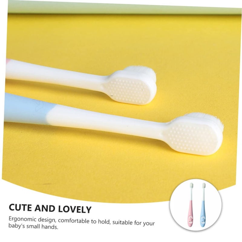 Kids Toothbrush Set 2Pcs Soft Bristle Oral Care For Ages 3-9 Sensitive Gums - Image 5