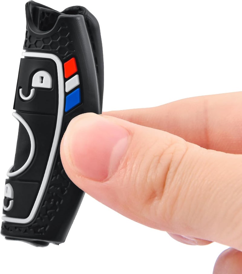 OATSBASF Silicone Key Case Cover for Mercedes Benz W204 W211 with 3-Colour Stripe - Image 3