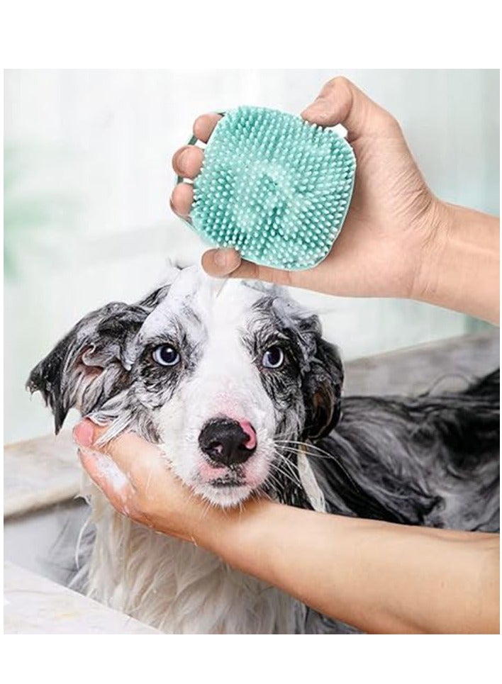 عربست فرشاة استحمام للكلاب من السيليكون، فرشاة تدليك ناعمة للقطط، موزع شامبو لفرشاة تدليك الحيوانات الأليفة - Image 2