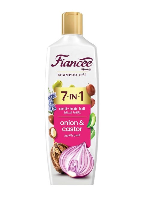 Shampoo with onions and castor to combat hair fall and nourish/rich in natural ingredients / 340ml