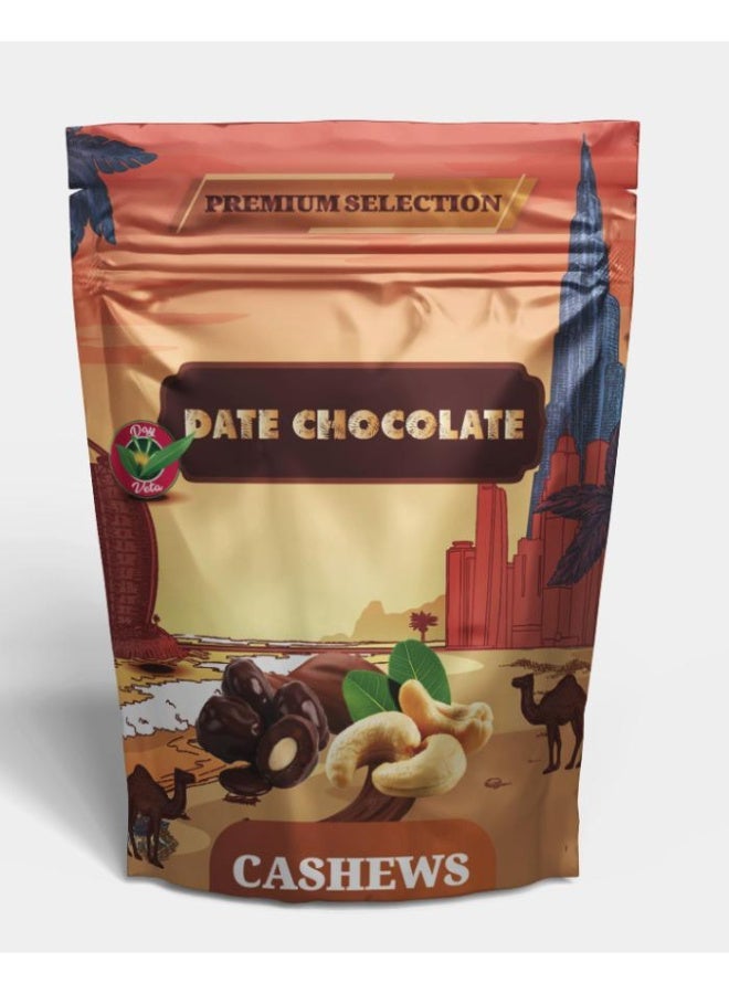 Day Veta Premium Date Chocolate with Cashews – Chocolate Covered Dates with Cashew Filling – Premium Selection Sweet Snack  400Gm - Image 1