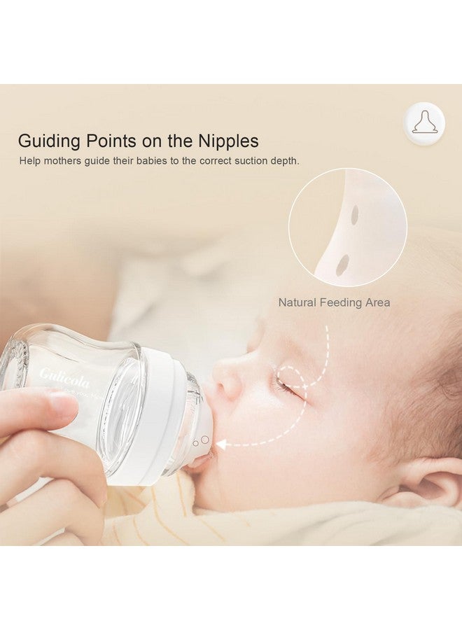 Gulicola Natural Flow Baby Bottle Silicone Nipple Level 1, Slow Flow (S), 1+ Months, 3 Counts (Pack of 1) - Image 2