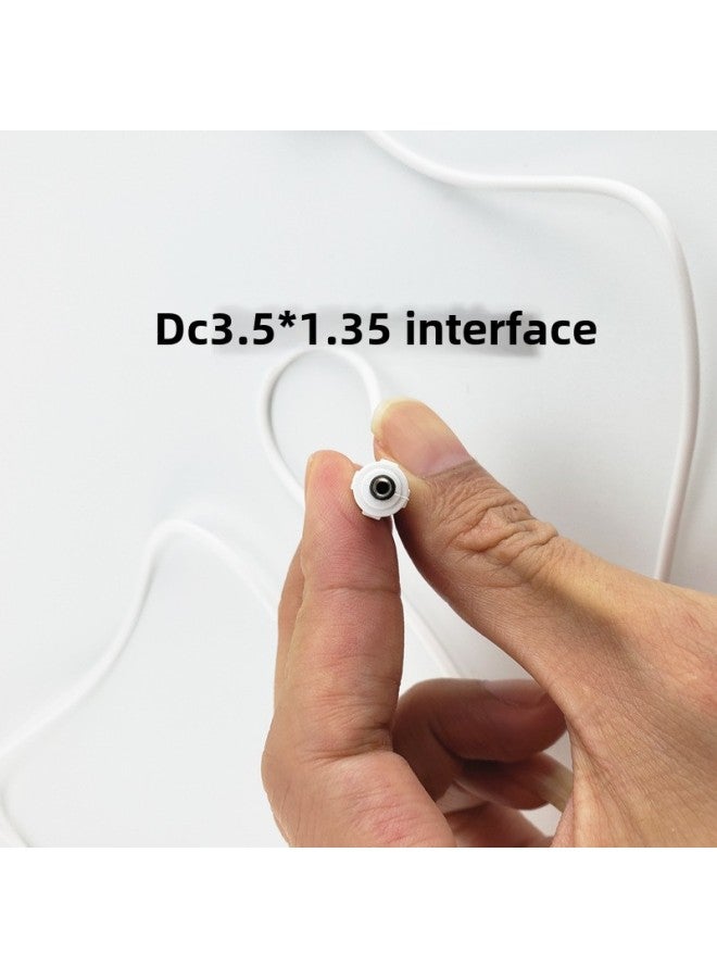 Loquat USB To DC3.5 * 1.35 White Power Cord Small Fan Cleanser Desk Lamp Flashlight Speaker And Other Charging Lines-Color:White-Model:1 M  - Image 4