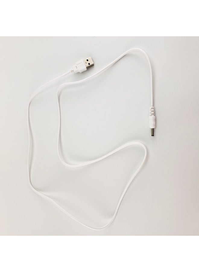 Loquat USB To DC3.5 * 1.35 White Power Cord Small Fan Cleanser Desk Lamp Flashlight Speaker And Other Charging Lines-Color:White-Model:1 M  - Image 5