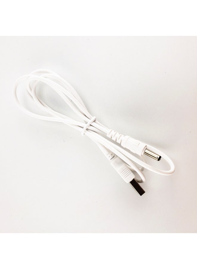 Loquat USB To DC3.5 * 1.35 White Power Cord Small Fan Cleanser Desk Lamp Flashlight Speaker And Other Charging Lines-Color:White-Model:1 M  - Image 2