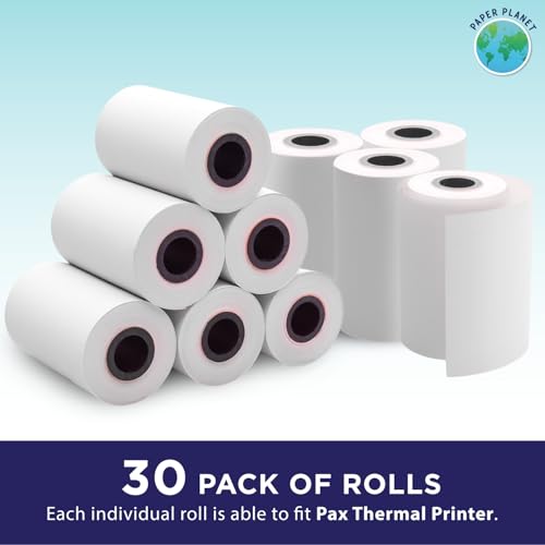 PaperPlanet Thermal Receipt Paper for Pax Terminal Printers by Paper Planet | 30 Rolls | Compatible with A920 S920 A800 A930 A910 - Image 2