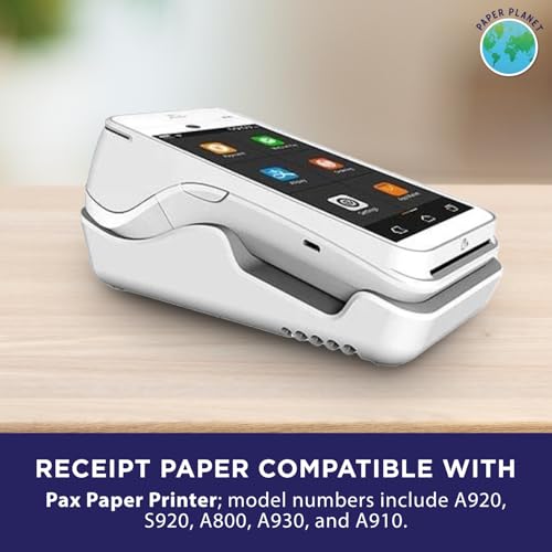 PaperPlanet Thermal Receipt Paper for Pax Terminal Printers by Paper Planet | 30 Rolls | Compatible with A920 S920 A800 A930 A910 - Image 3