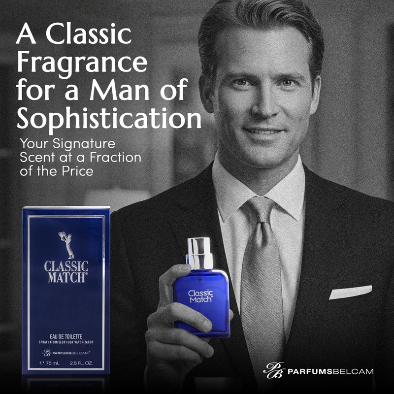 PB ParfumsBelcam PB بارفومز بيلكام بلو كلاسيك ماتش بخاخ ماء تواليت للرجال - عطر فوار عصري، نوتات من البطيخ، الطحلب والباتشولي، بديل كولونيا، عطر مميز - 2.54 أونصة سائلة - Image 5