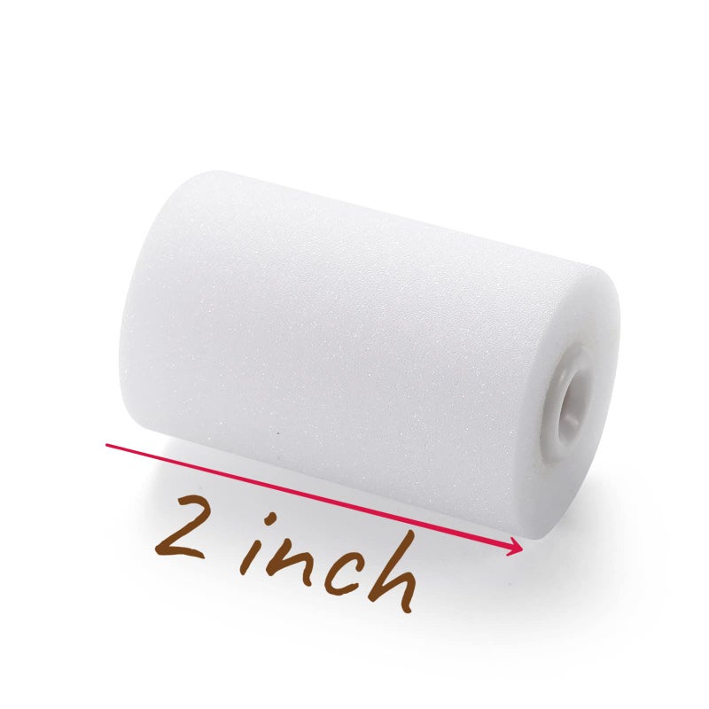 كوبو أسطوانة طلاء إسفنجية، غلاف أسطوانة طلاء إسفنجي، أغطية أسطوانة طلاء صغيرة من الإسفنج عالي الكثافة، عبوة من 12 قطعة، مقاس 2 بوصة - Image 2