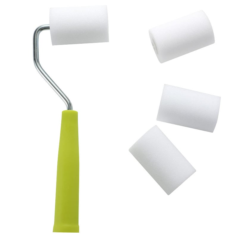 كوبو أسطوانة طلاء إسفنجية، غلاف أسطوانة طلاء إسفنجي، أغطية أسطوانة طلاء صغيرة من الإسفنج عالي الكثافة، عبوة من 12 قطعة، مقاس 2 بوصة - Image 3