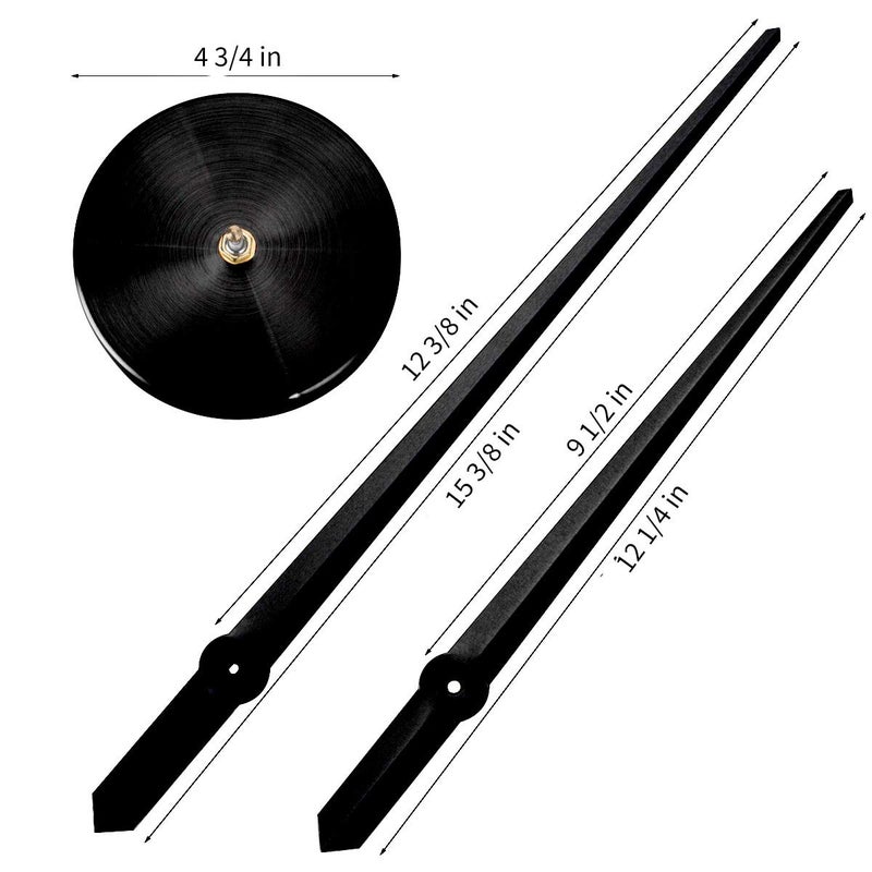 AILILIFE 3D DIY Wall Clock Decor Sticker Mirror Frameless Large DIY Wall Clock Kit for Home Living Room Bedroom Office Decoration (Black) - Image 5