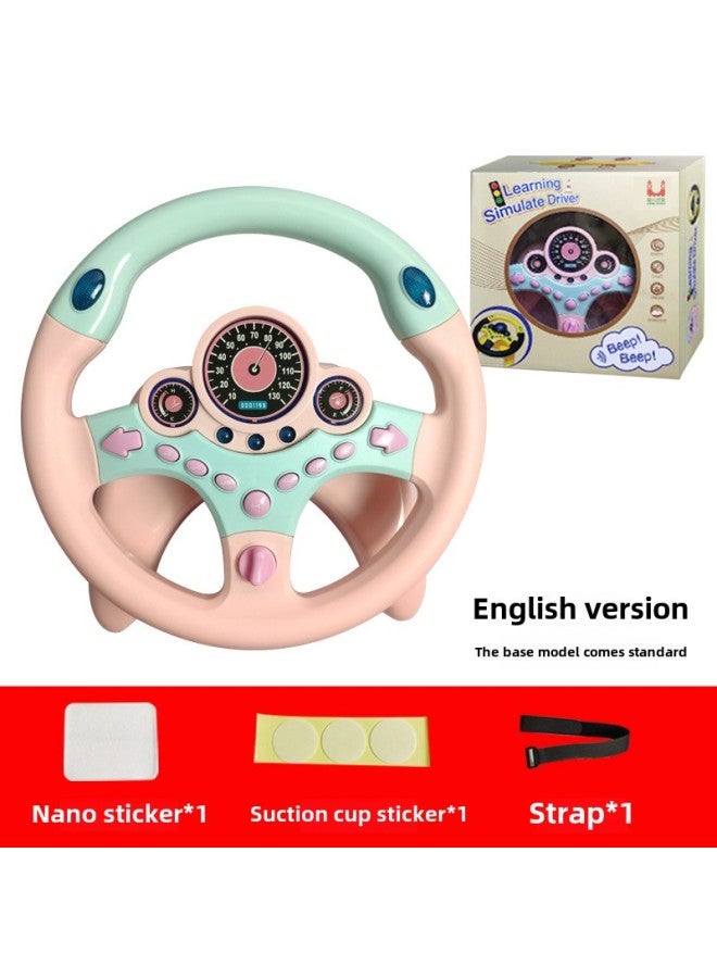 Remote Control Car Toys For Kids - High-speed Off-road Vehicle Led Lights Stunt Action-Color:Pink Steering Wheel  Send Strap + Base + Nano Patch + Suction Cup Patch Weight 600g  - Image 1