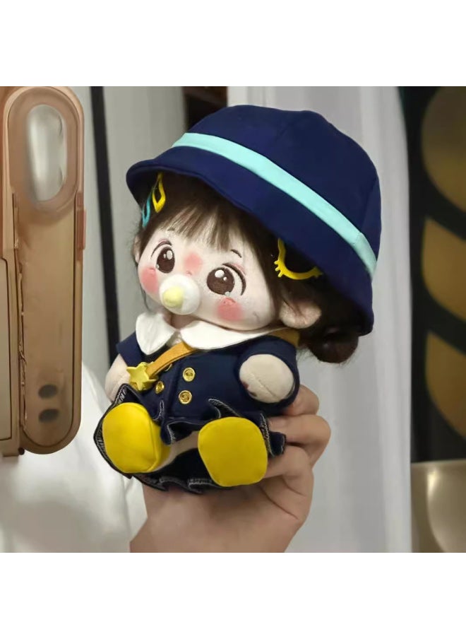 Generic - Cotton Doll 20cm Small Brackets With Bone Naked Doll Clothes 20cm Doll Suit Super Cute Girl Gift-Specifications:20cm Without Skeleton-Color:Small Bracket Hairstyle Love Beautiful Strap Skirt - Image 1