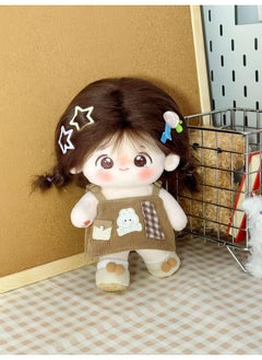 Cotton Doll 20cm Small Brackets With Bone Naked Doll Clothes 20cm Doll Suit Super Cute Girl Gift-Specifications:20cm Without Skeleton-Color:Small Bracket Hairstyle Love Beautiful Strap Skirt