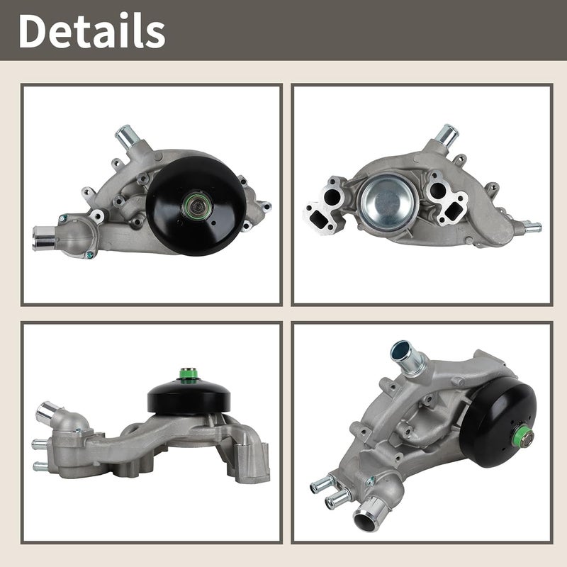 EvTok Water Pump Kit AW6009 with Coolant Thermostat and Gasket for Buick/Cadillac/Chevrolet/GMC/Hummer/Saab V8 Engines - Image 2