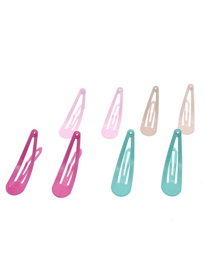 PIDOUDOU 100 Pieces Solid Color 2 Inch Barrettes Women Metal Snap Clips - Image 2