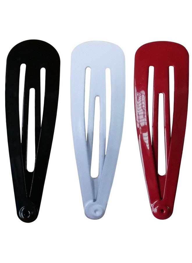 PIDOUDOU 100 Pieces Solid Color 2 Inch Barrettes Women Metal Snap Clips - Image 4