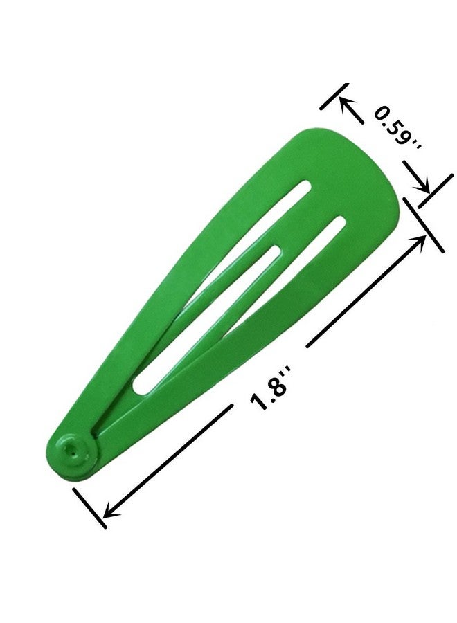 PIDOUDOU 100 Pieces Solid Color 2 Inch Barrettes Women Metal Snap Clips - Image 3