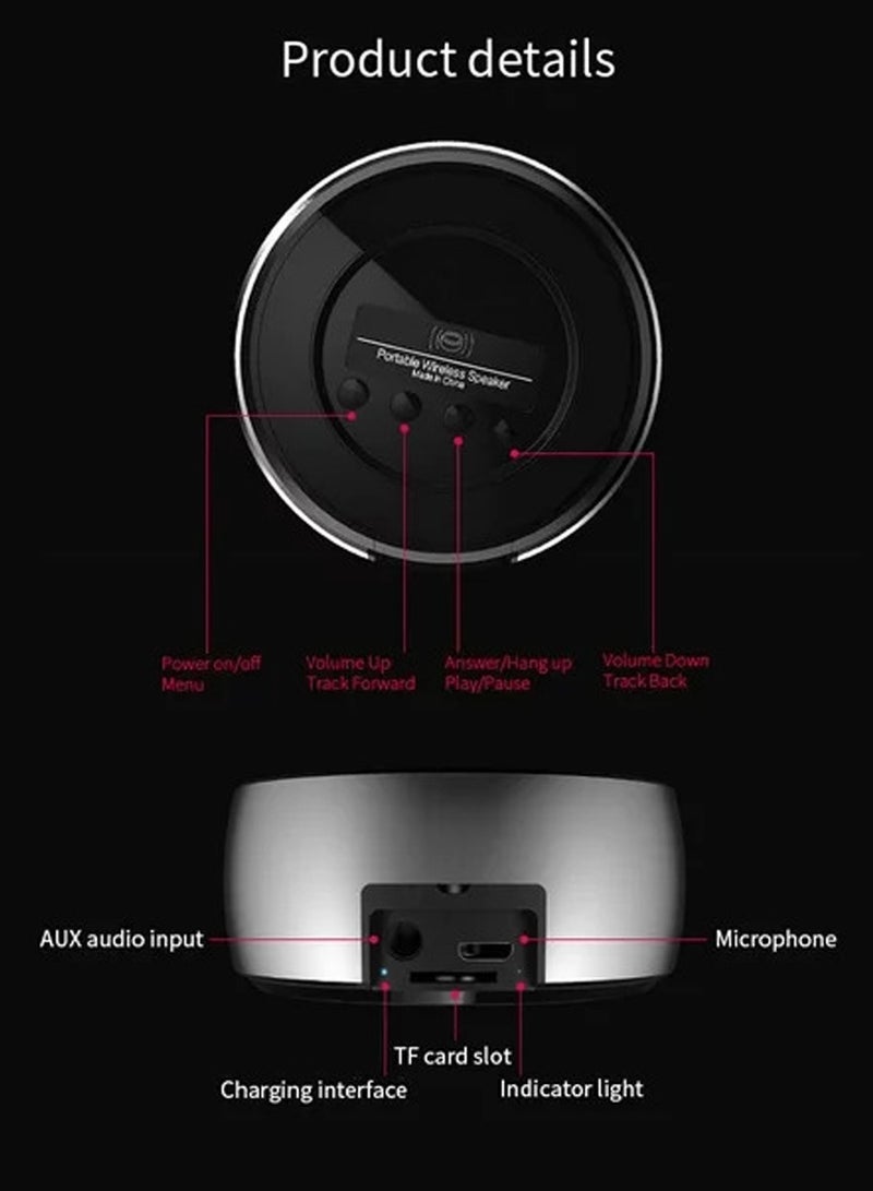 ISHWAZ Luxurious Metal Bluetooth Speaker Mini Portable Bluetooth Speaker, Pocket Size Wireless Speaker With Impressive Volume, True Stereo and Bass, Ideal For Outdoor Indoor Use, For Smaertphones and Laptops  - Image 5