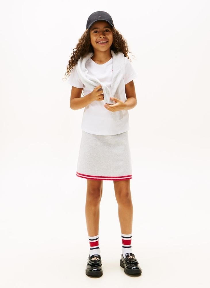 TOMMY HILFIGER Kids Graphic Flock Crew Neck T-Shirt - Image 4