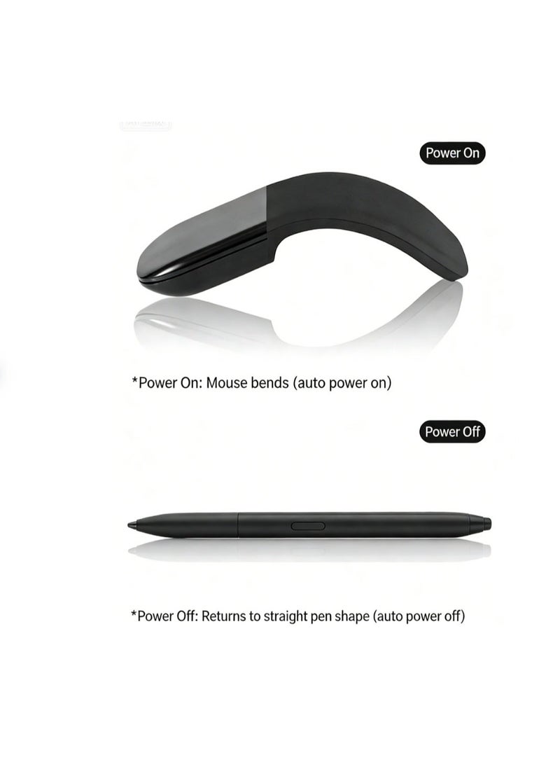 Bluetooth Foldable Wireless Touch Optical Portable Mouse - Image 2