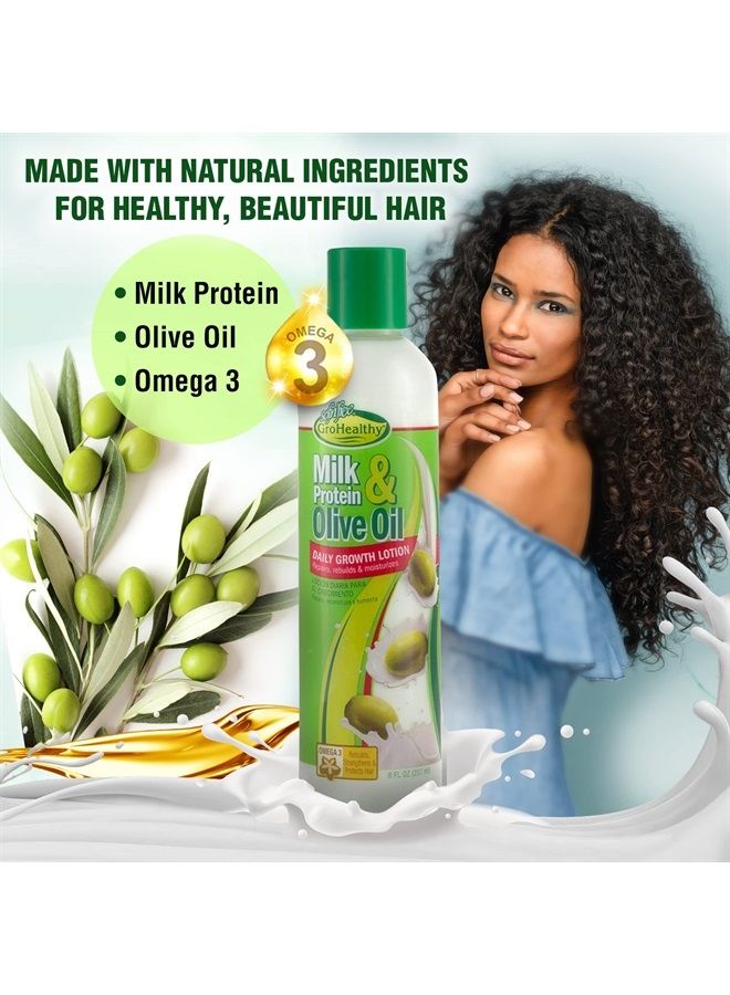 Grohealthy Milk Protein & Olive Oil Daily Hair Growth Lotion Repairs, Rebuilds, Moisturizes and Promotes Growth for Soft, Healthy, Manageable Hair - Sofn'Free GroHealthy - Single - Image 3