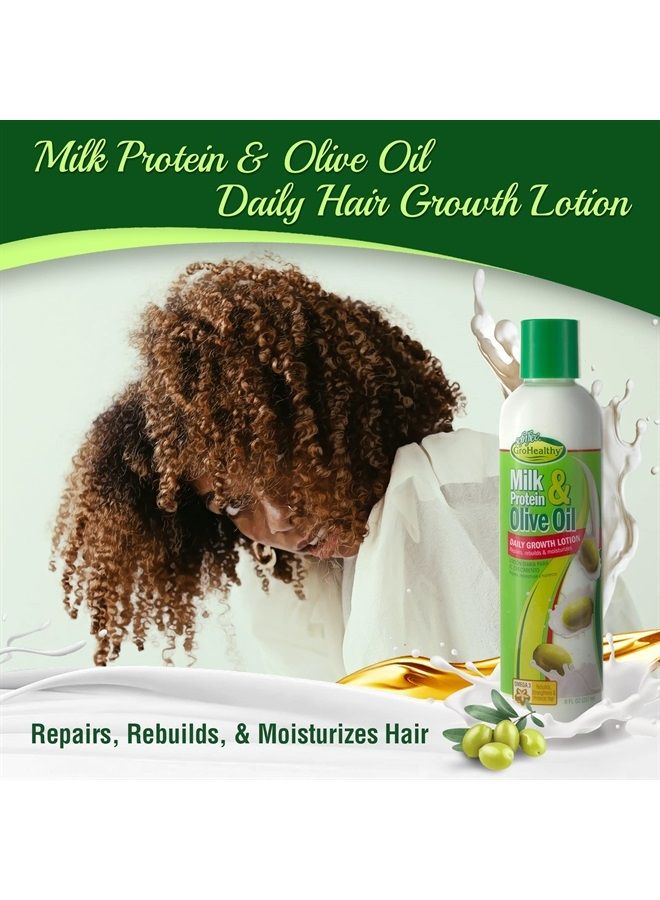 Grohealthy Milk Protein & Olive Oil Daily Hair Growth Lotion Repairs, Rebuilds, Moisturizes and Promotes Growth for Soft, Healthy, Manageable Hair - Sofn'Free GroHealthy - Single - Image 2
