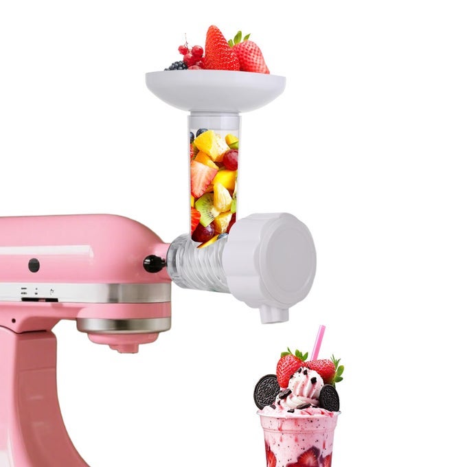 ICE CREAM MAKER ATTACHMENT DISHWASHER SAFE FRUIT ICE CREAM ATTACHMENT COMPATIBLE WITH KITCHENAID MIXER DAIRYFREE FROZEN FRUIT SORBET DESSERT AND SOFT SERVE FROZEN YOGURT