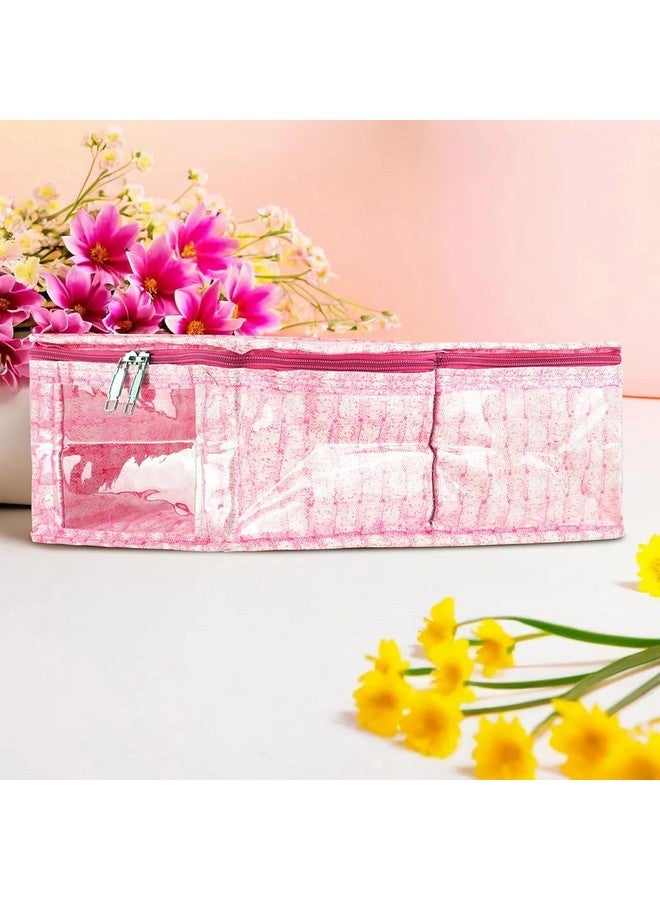 Kuber Industries Kuber Industries Under Garment Kit | Two Partition UG Kit | Laminated Innerwear Bag | Vanity Organizer | U.G Kit for Man & Woman | Check-Design | Pink - Image 2