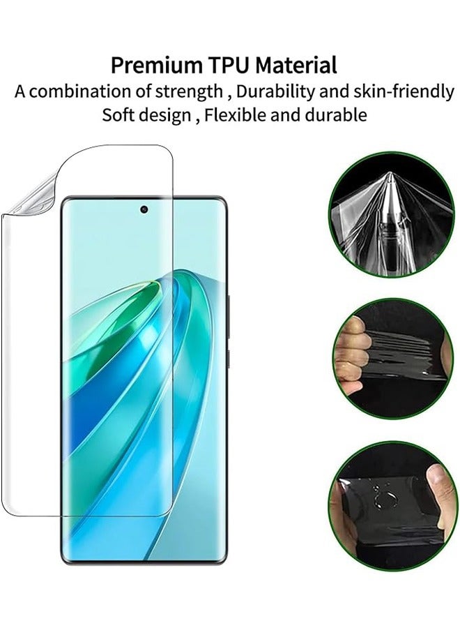 أوشن هونور x9b حامي الشاشة 2 قطعة ، منحني قناع كامل هيدروجيل الفيلم ، تنطبق على هونور x9b حامي الشاشة عالية الدقة مقاومة للخدش مرنة تبو فيلم واقية ، شفافة - Image 3