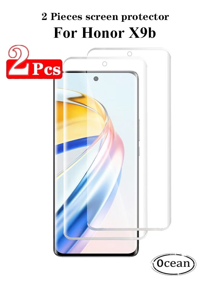 أوشن هونور x9b حامي الشاشة 2 قطعة ، منحني قناع كامل هيدروجيل الفيلم ، تنطبق على هونور x9b حامي الشاشة عالية الدقة مقاومة للخدش مرنة تبو فيلم واقية ، شفافة - Image 1
