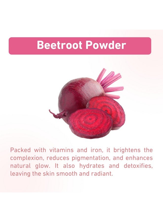 Pretty Me Natural Beetroot Powder For Skin, Hair & Lips (100g) | 100% Pure | Face Pack for Glowing & Shining Skin | Helps In Anti - Ageing & Natural Pink Blush - Safe For All Skin Type - Image 3