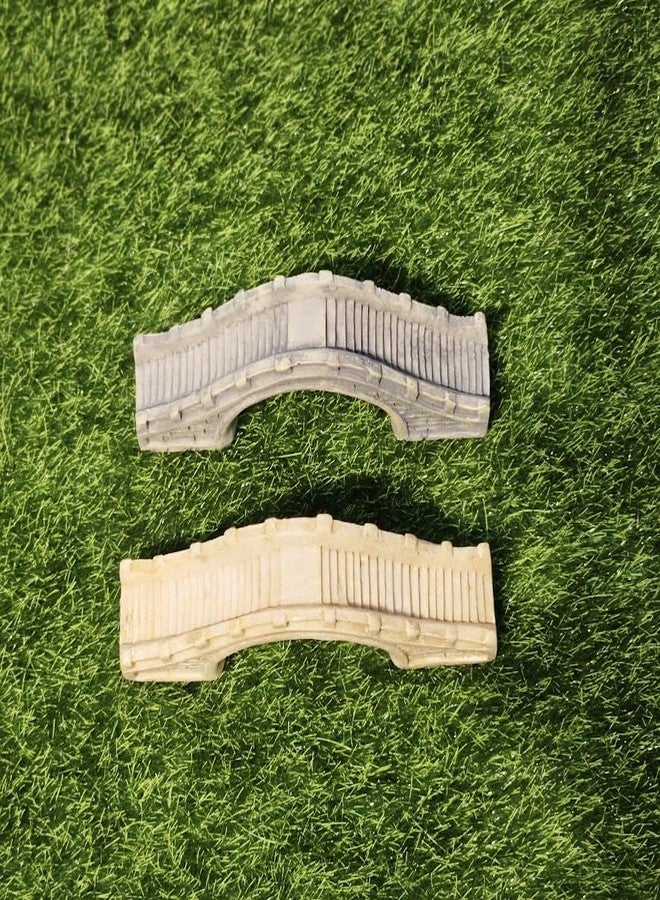 ARUNA DECOR Miniature Resin Bridge Set of 2 for Fairy Garden, Terrarium & Dollhouse, Mini Garden Bridge Decoration for Bonsai, Succulent Pot, DIY Craft & Gift - Image 3