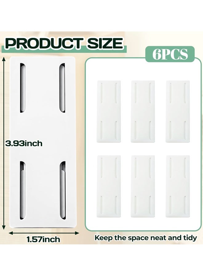 6PCS Punch Free Adhesive Wall Mount Power Strip Holders - Image 2