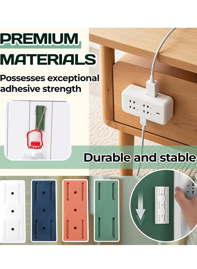 6PCS Punch Free Adhesive Wall Mount Power Strip Holders - Image 3