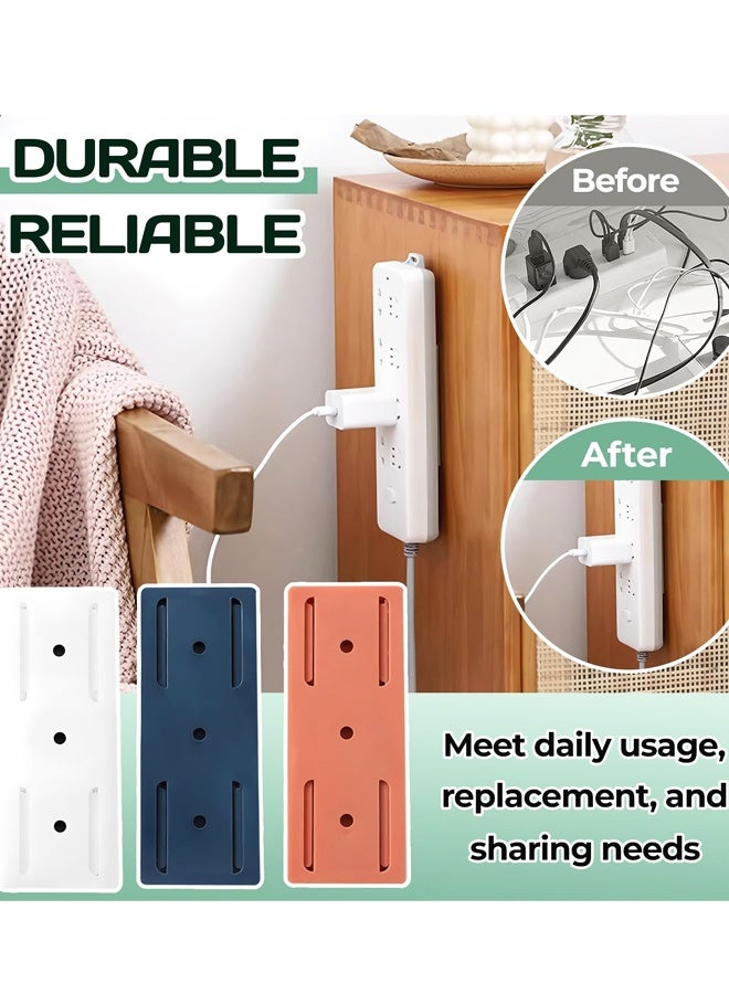 6PCS Punch Free Adhesive Wall Mount Power Strip Holders - Image 5