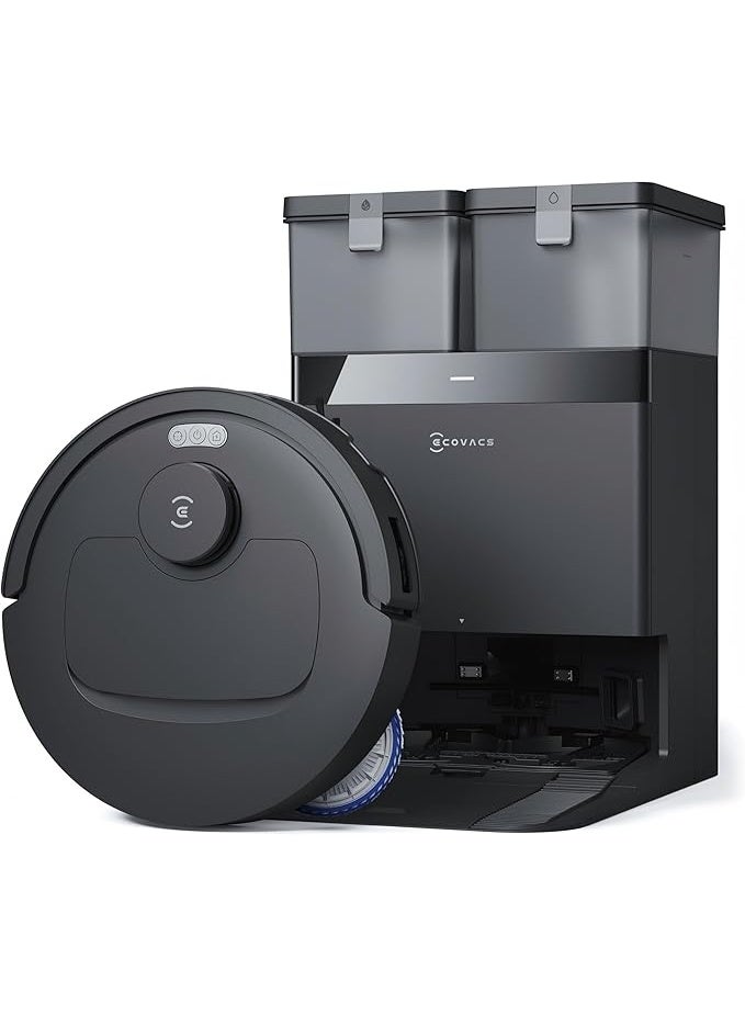 DEEBOT ECOVACS DEEBOT T30C OMNI Robot Vacuum Cleaner with Station, Robot Vacuum Cleaner 25000Pa, Washing in Hot Water 75°C, OZMO Turbo 2.0 Mop, ZeroTangle 3.0 Brush, Adaptive Wet Cleaning, Black - Image 1