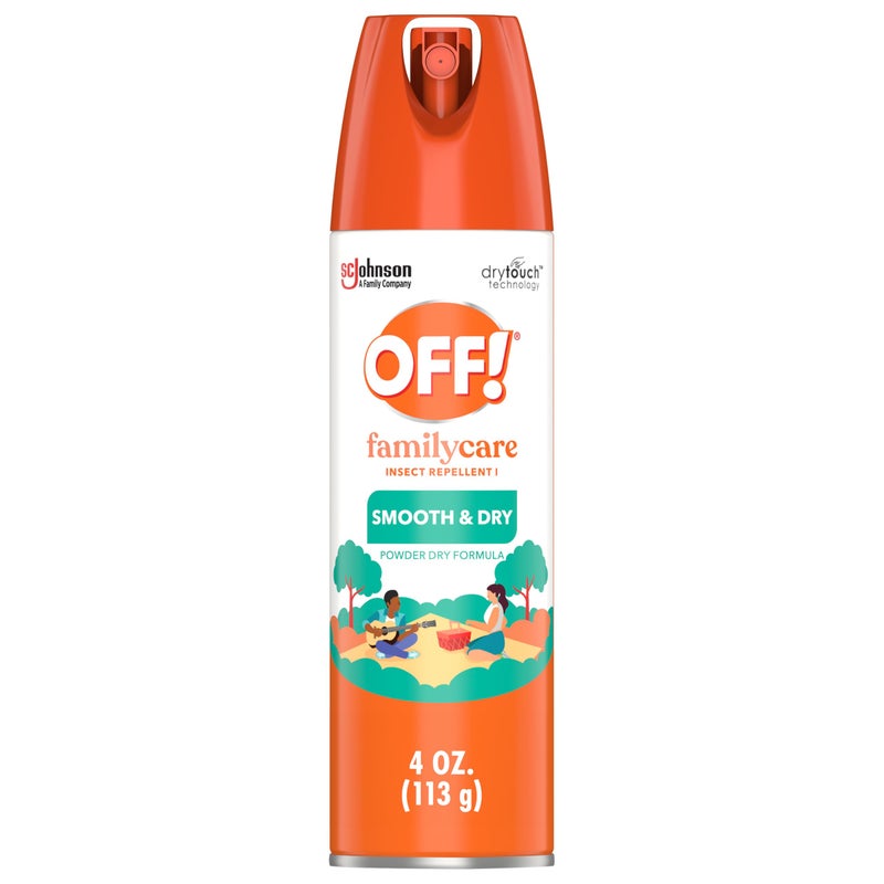 OFF! FamilyCare Insect & Mosquito Repellent Aerosol, Smooth and Dry Formula Bug Spray, Provides up to 6 Hours of Protection, 4 oz - Image 1