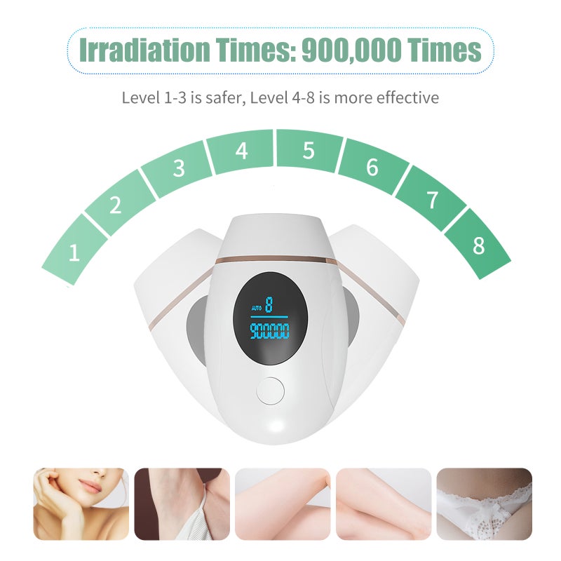 آلة إزالة الشعر دائمة الفعالية باستخدام تقنية IPL - آلة إزالة الشعر المحمولة - آلة إزالة الشعر الألمعة مع نظارات وحلاقة للنساء والرجال: للباطن والظهر والذراعين والوجه وخط البيكيني - Image 3