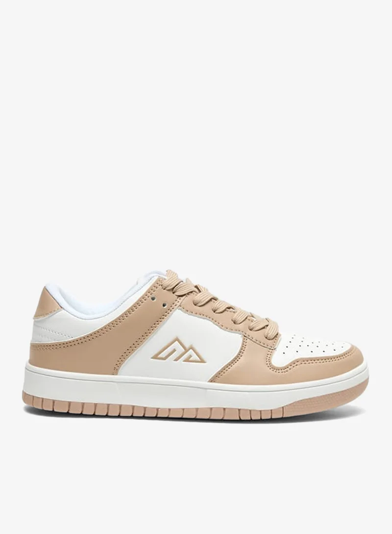 Womens Textured Lace-Up Sneakers
