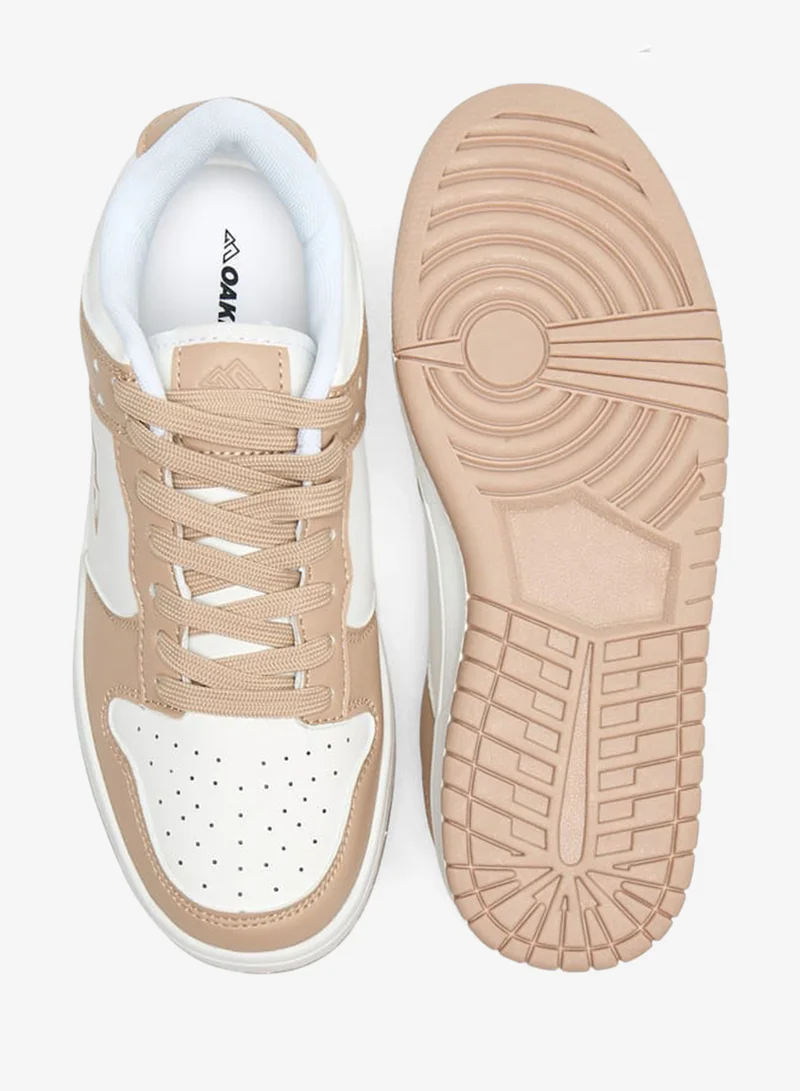 Oaklan by Shoexpress  Womens Textured Lace-Up Sneakers for Women | Best Price UAE