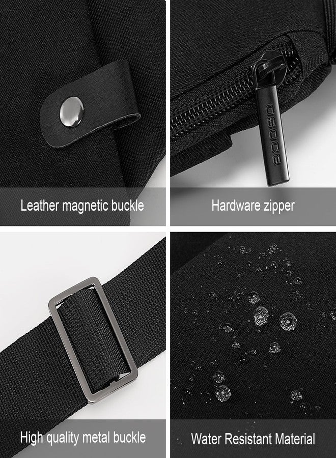 OSOCE Anti Theft Crossbody Bags Sling Bag for Women Men Waterproof Wander Bag for Sports and Travel. (1.0Black, Small) - Image 4