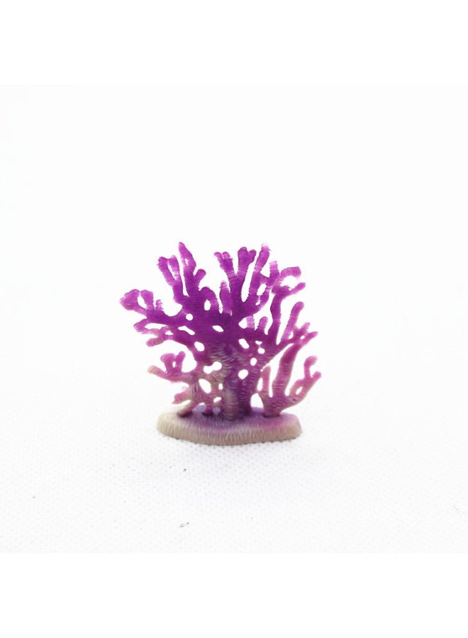 Artificial Submarine Coral Model Toy Fish Tank Decoration Marine Animal Matching Micro Landscape Landscape Decoration-Color:Purple Gradient 8CM High - Image 4