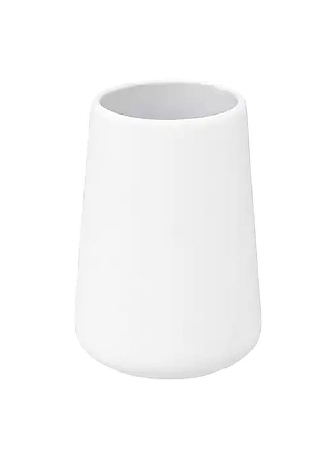 Five Simply Smart Coton Durable Ceramic Bathroom Tumbler White 11.4 X 8.3Cm 174880I 