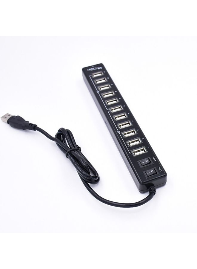 BURAQ 12-Port USB 2.0 HUB，Suitable for Notebook / Netbook(Black)  - Image 2